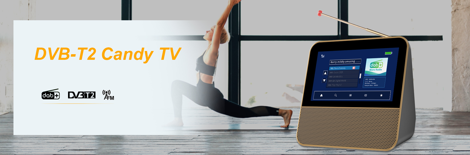 DVB-T2 Candy TV With DAB+ Radio
